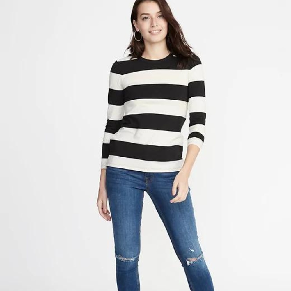 Old Navy Slim-Fit Striped Tee for Women - Picture 5 of 5